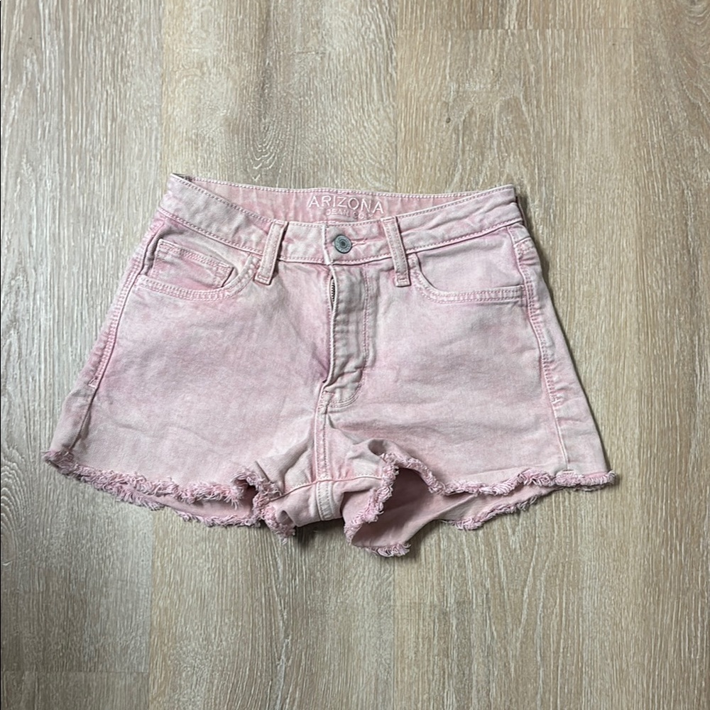 Hugh rise Arizona Jean Company Pink Frayed Jean Shorts